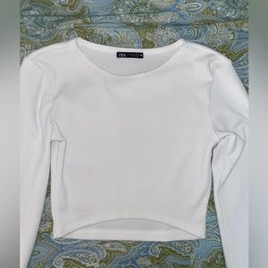 Zara Long Sleeve Crop Top